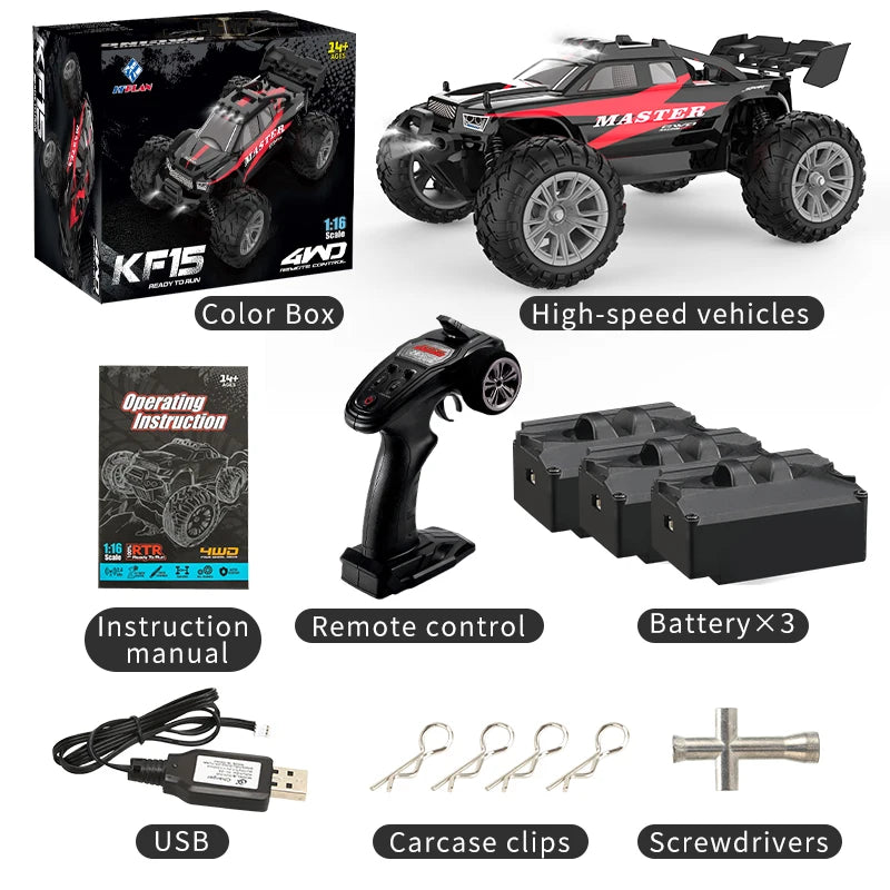 KF15 RC Car 1:16 Scale High Speed 40kmh Off Road Drift 2.4G Remote