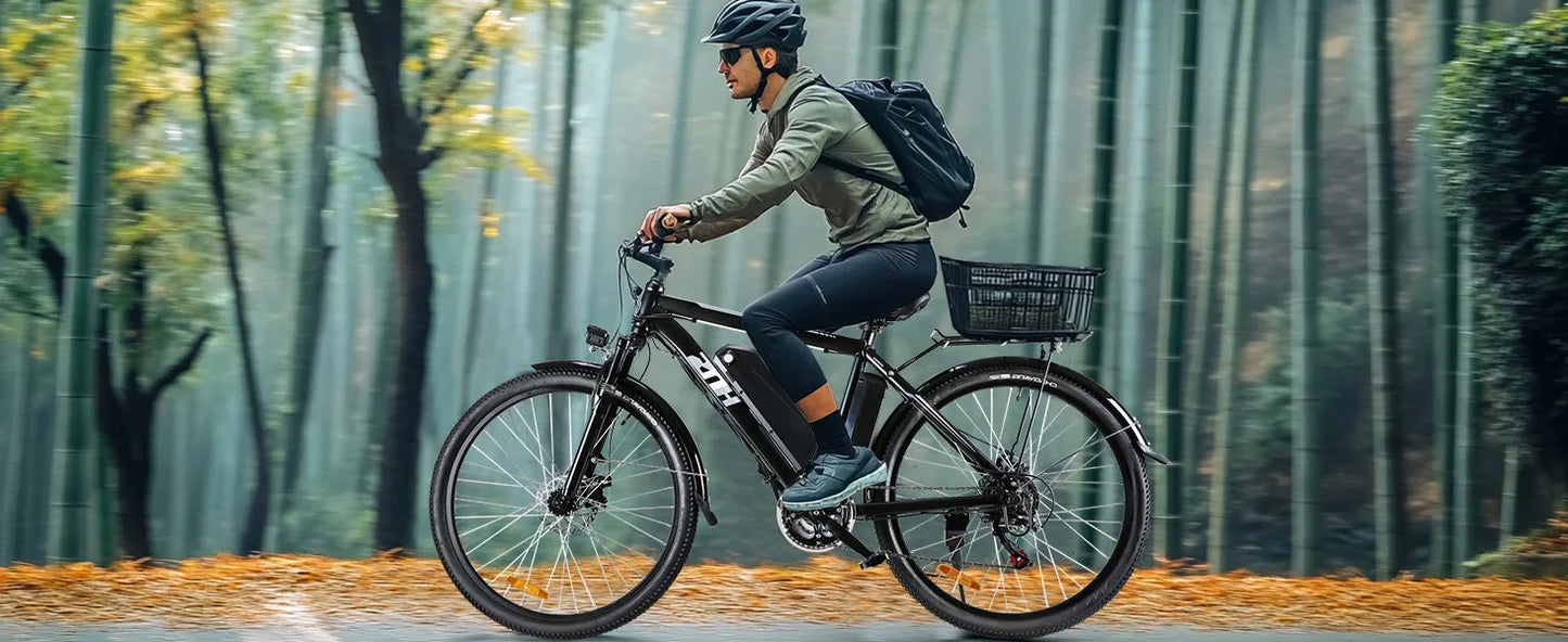 1000W Peak 48V Electric Mountain Bike 26 Inch Battery Range