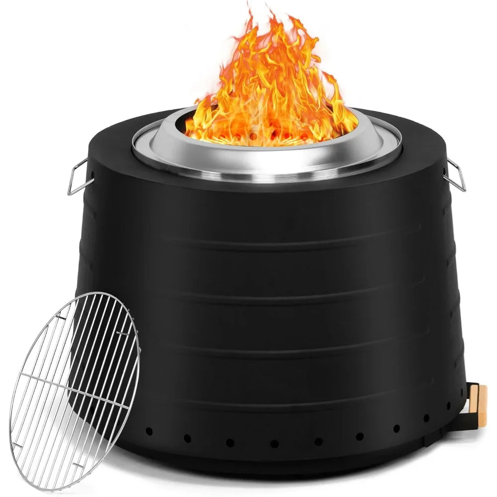 Smokeless Fire Pit Portable Wood Burning Fireplace Grate