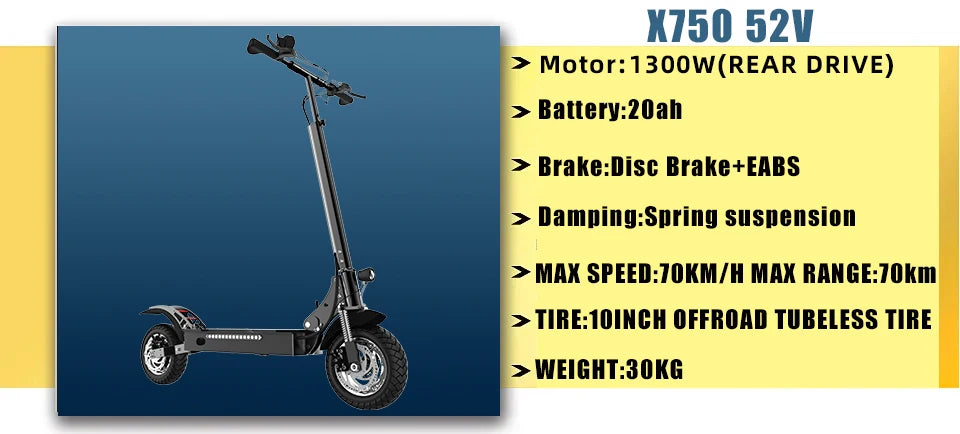 Dual Motor Electric Scooter For Adults Foldable 72V 85 KmH