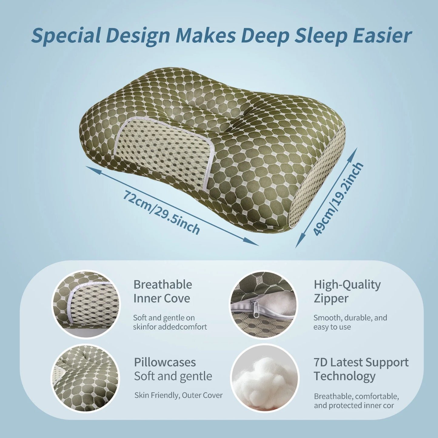 Couples Soft Knit Neck Massage Pillow Travel With Adjustable Ergonomic Design