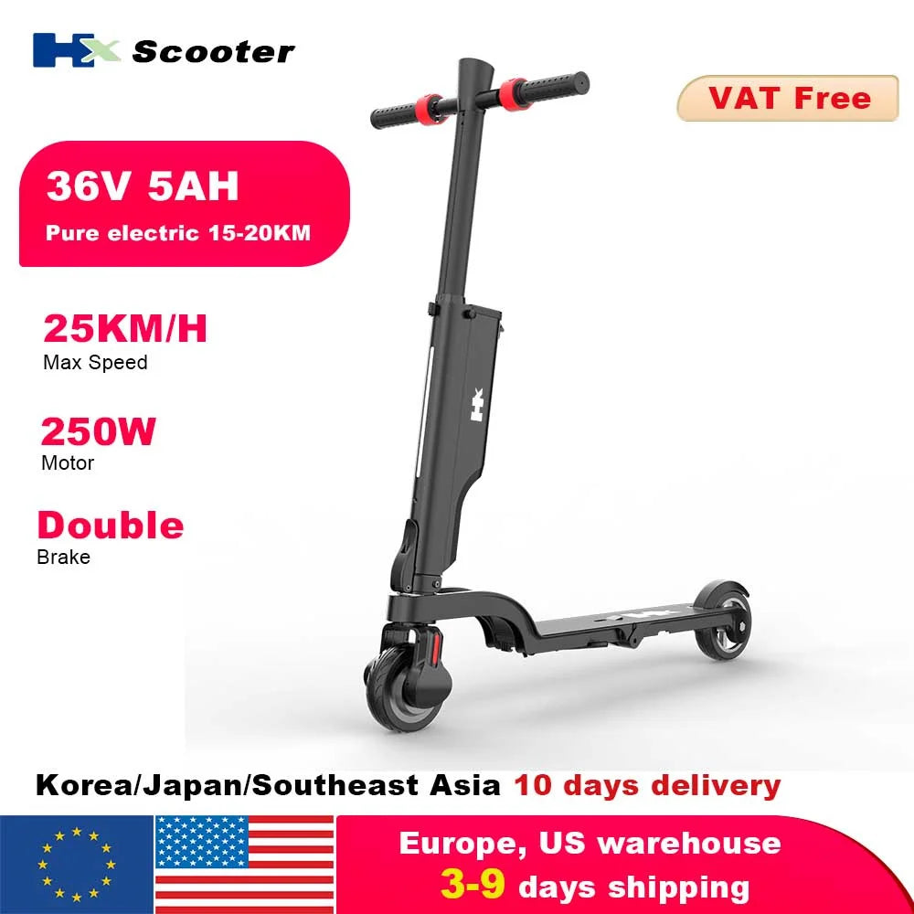 HX X6 Electric Scooter Foldable 350W 25KM/H 7.5AH 36V E Scooter for Adults