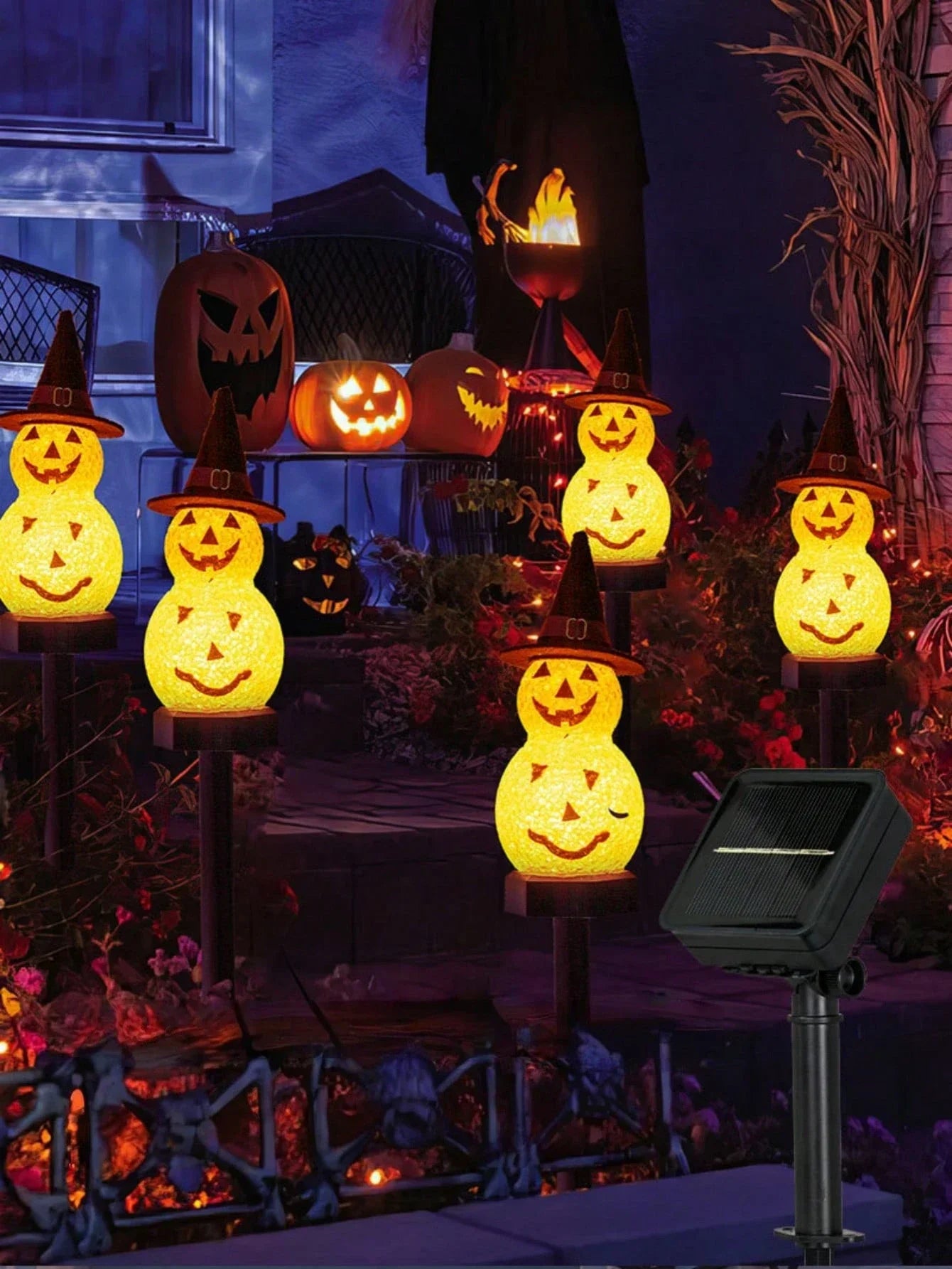 Halloween Pumpkin Solar Lawn Light Decorative Outdoor Garden