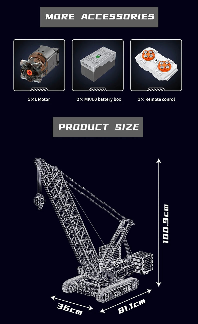 Mould King 17046 RC Crawler Crane Lego Compatible Building Block Truck