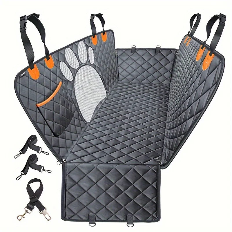 Dog Seat Cover Hammock Scratch Resistant Waterproof Anti Slip For Cars Rear Seat