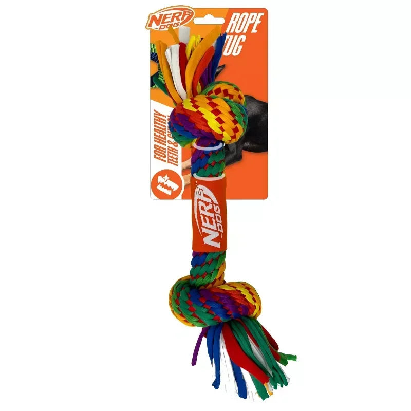 2 Inch T Shirt Rope Dog Toy With 2 Knots Thick Woven Tug
