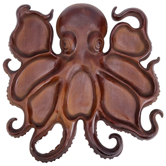Octopus Charcuterie Platter Wood Serving Tray For Home Use