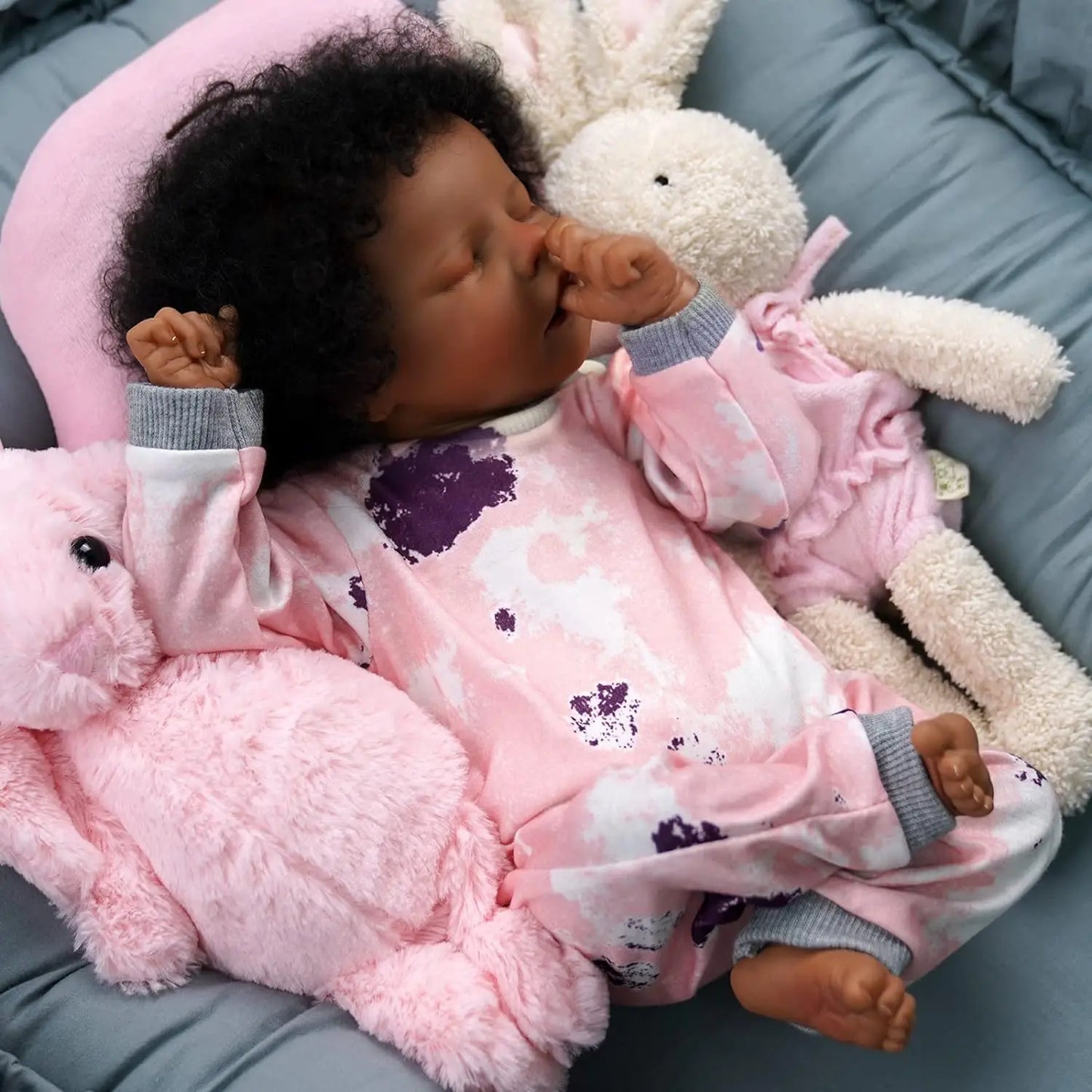 Lifelike Reborn Baby Dolls Black 17 Inch Body Realistic