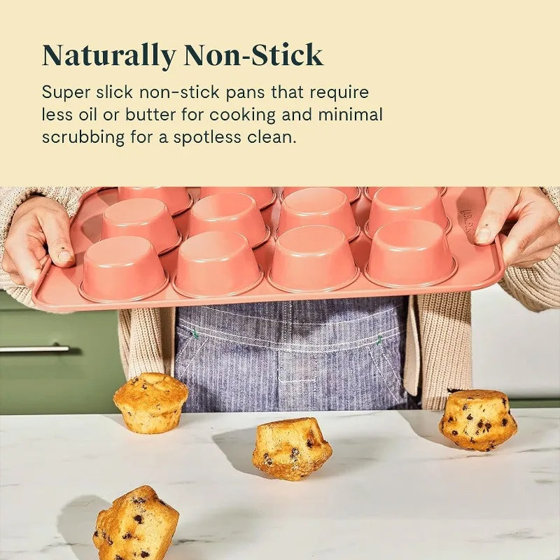 Caraway Nonstick Ceramic Bakeware Baking Sheets Assorted Baking Pans Cooling Rack Storage
