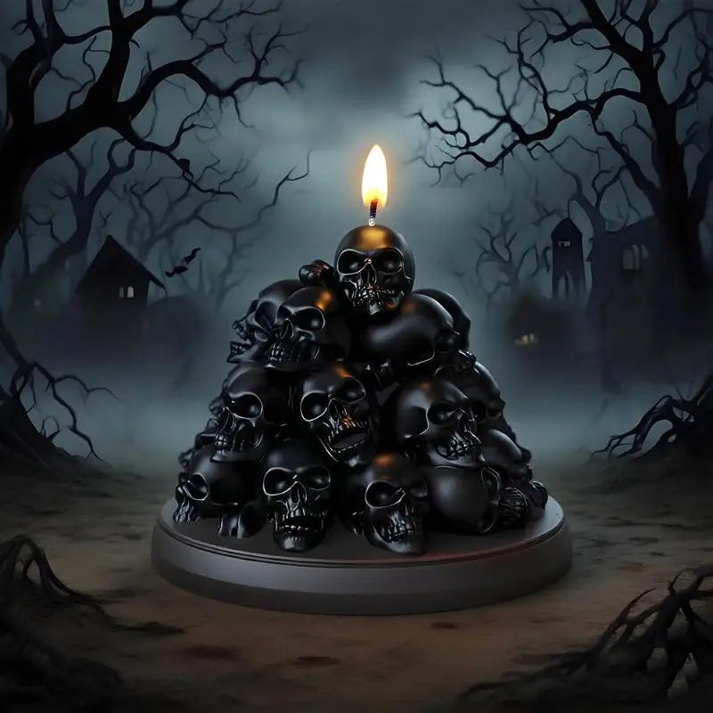 Halloween Skull Candle Mold Silicone 3D For DIY Epoxy Resin