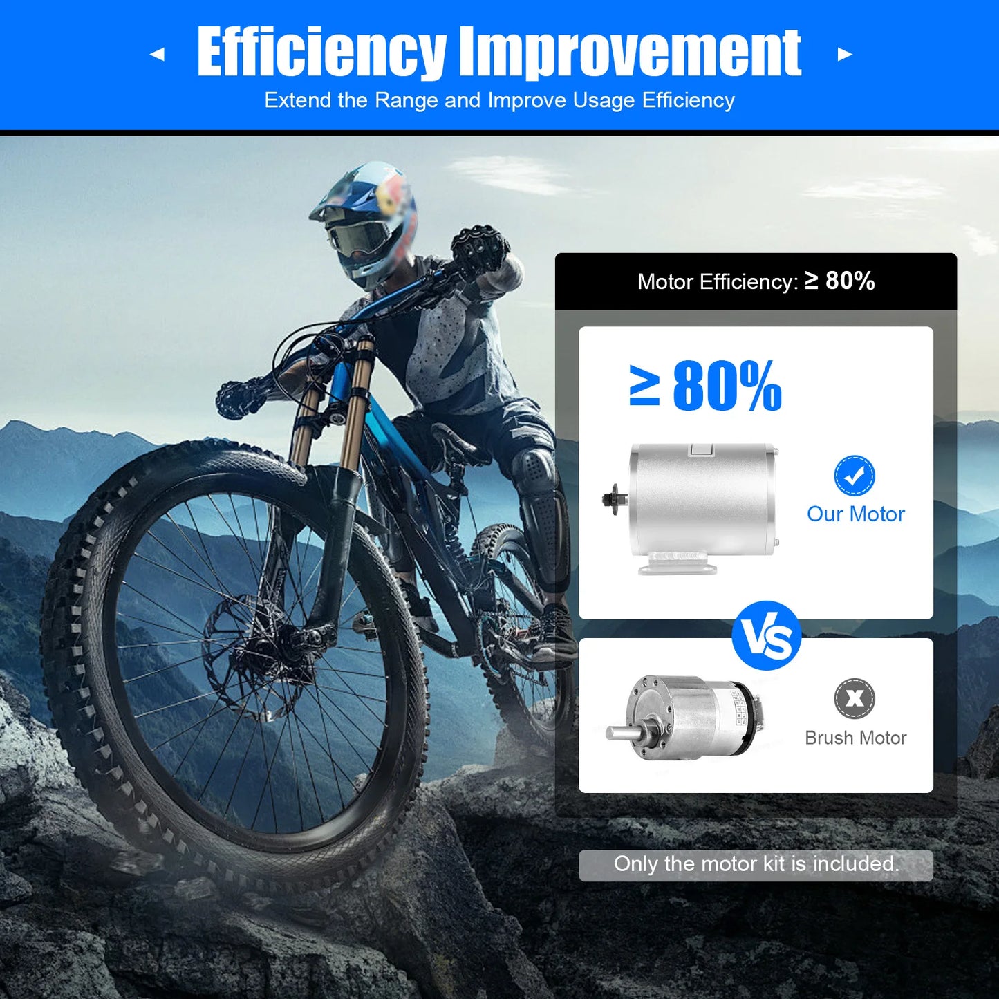 3KW Electric Brushless Motor Kit 48 72V For Electric Bike