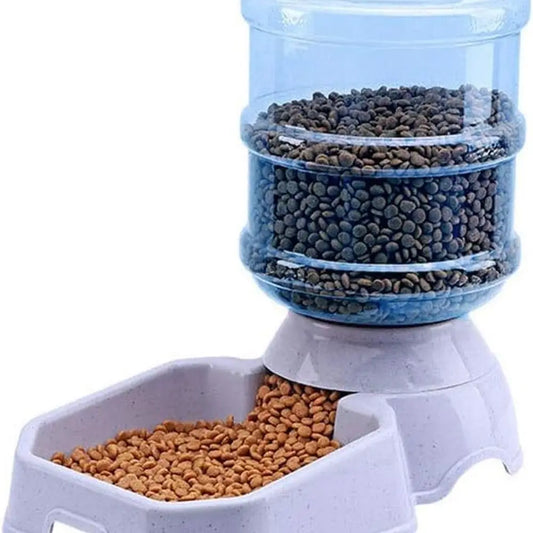 Large Capacity Automatic Pet Feeder Bowl 3.8L For Cats And Dogs Plastic PP