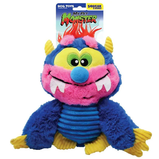 Plush Monster Dog Toy With Squeaker And Crinkle Noises