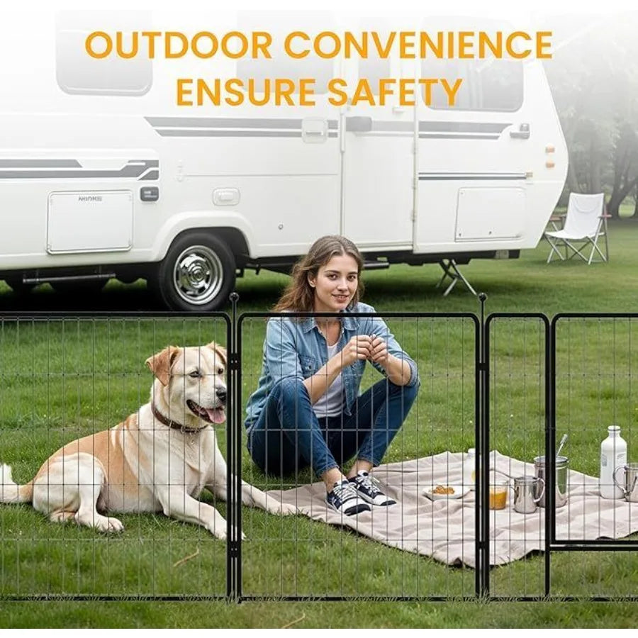 Dog Playpen 32 Inch 16 Panels Ideal Dog Fence for Small Medium Dogs Indoor Outdoor Perfect Dog Pen for Camping Yard RV