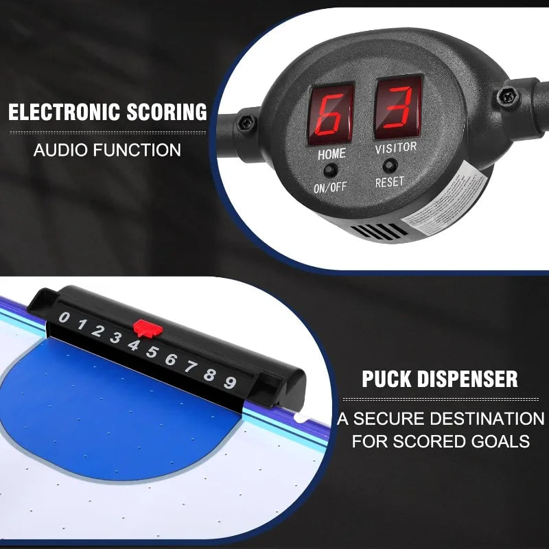 58 Inch Air Hockey Table 700mA Motor And LED Scoreboard