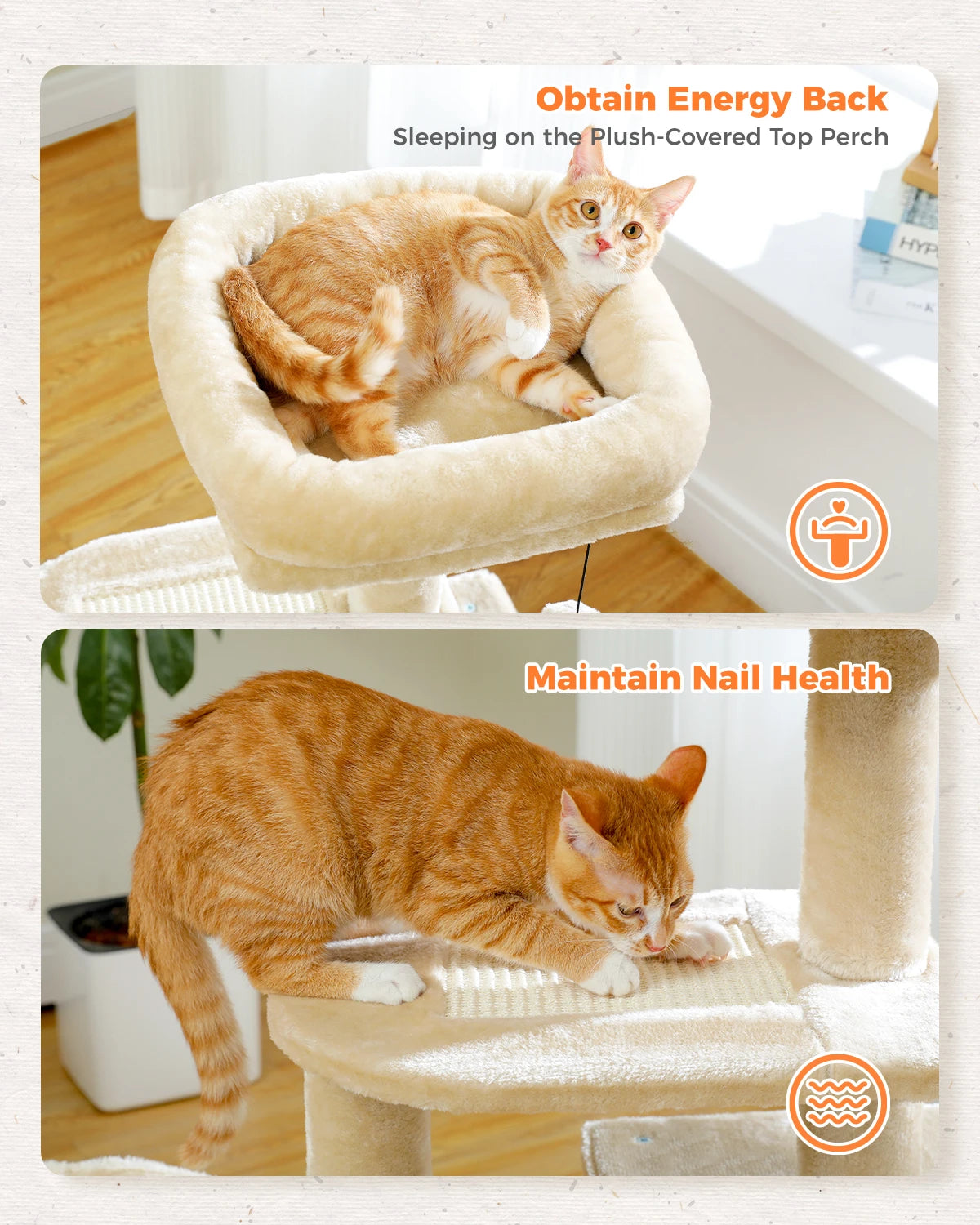 PAWZ Road Cat Tree Indoor 3 Tier Activity Tower With Scratching Posts Grey
