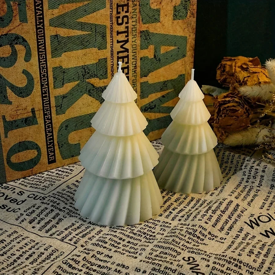 Christmas Tree Candle Silicone Mold DIY Resin Cement Kit