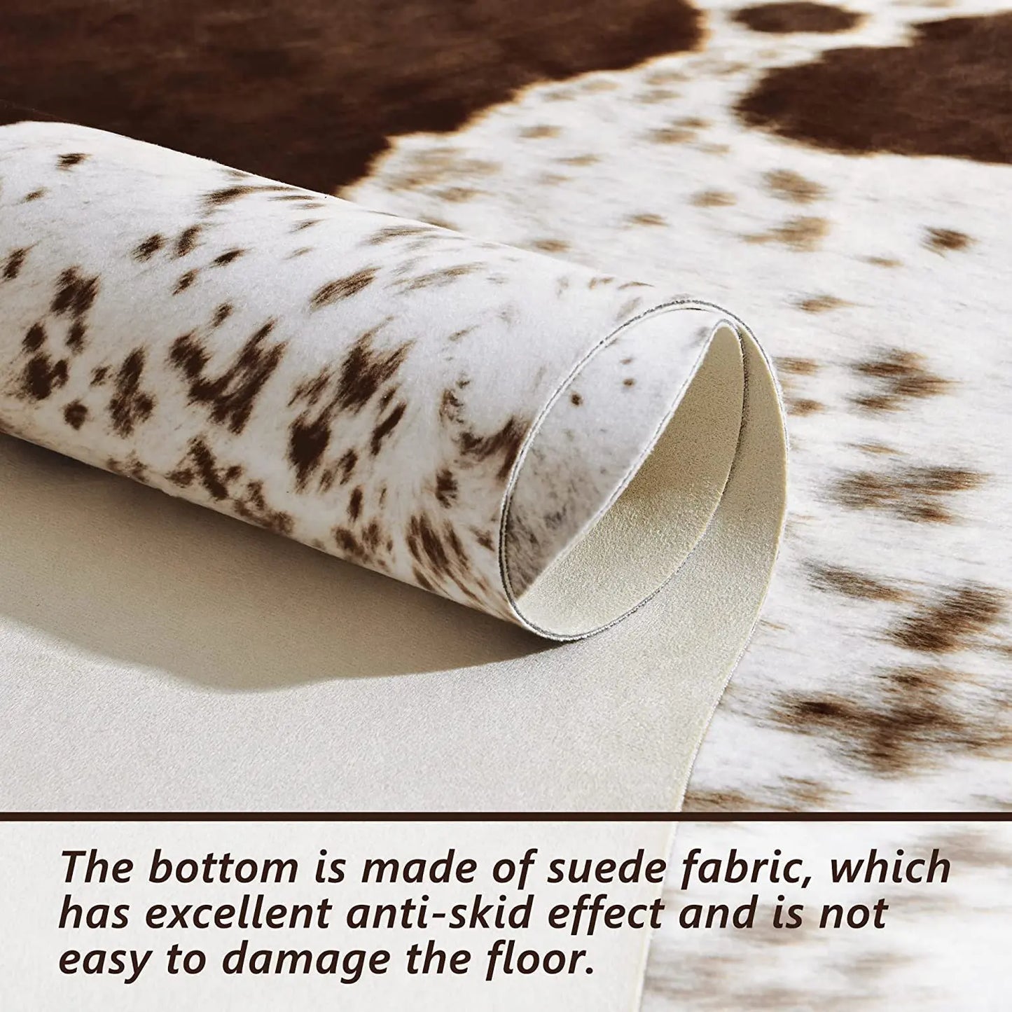 American Style Animal Print Faux Fur Cowhide Rug for Bedroom Living Room Carpet Home Decoration Floor Mats