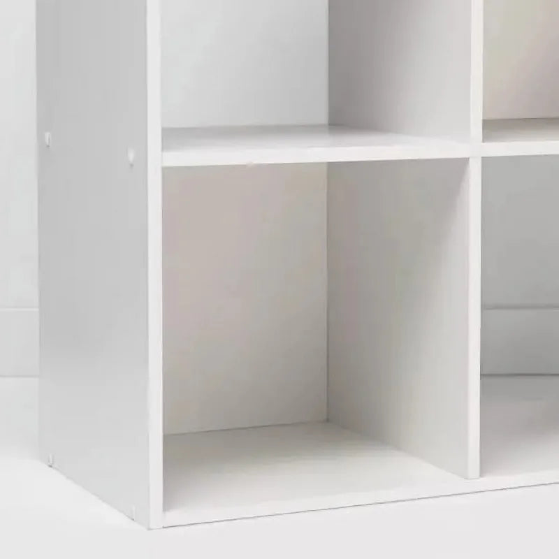 11 Inch 6 Cube Organizer Shelf Bookcase White Wood Storage