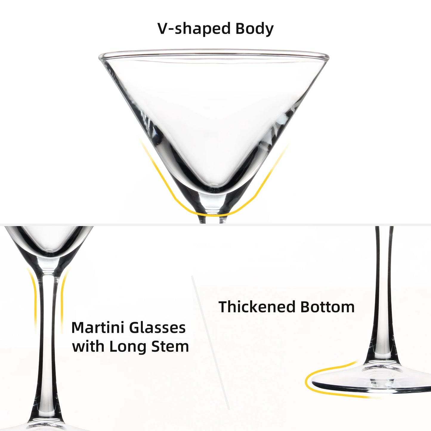 Six Ounce Cocktail Glasses Shatterproof Dishwasher Safe