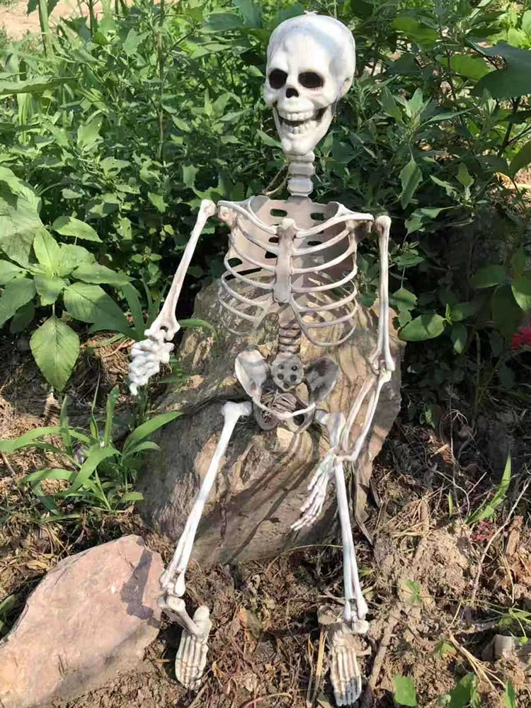 Halloween Skeleton Statue With Movable Joints Ornament