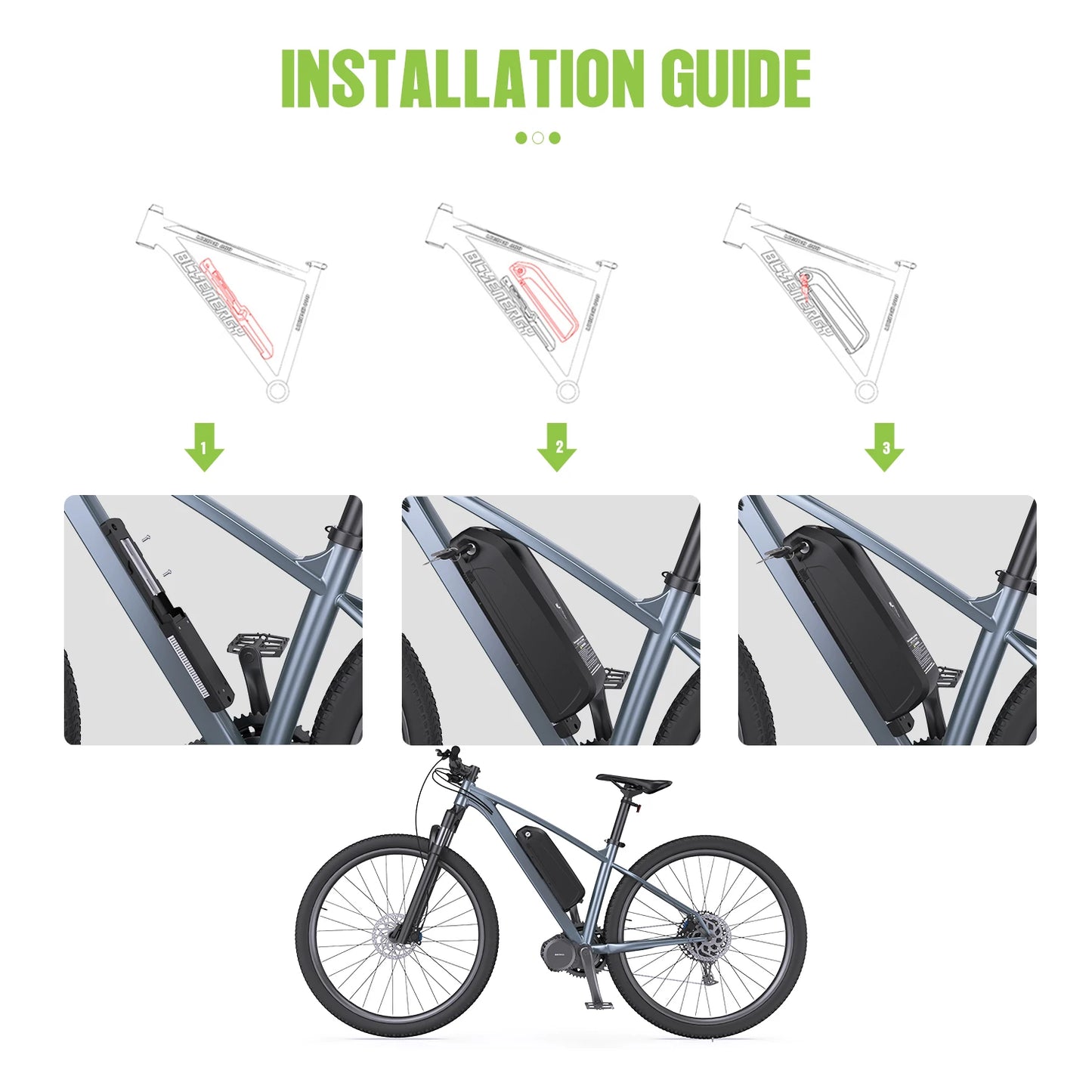 Ebike Battery 48V Lithium Pack For Bafang Tongsheng