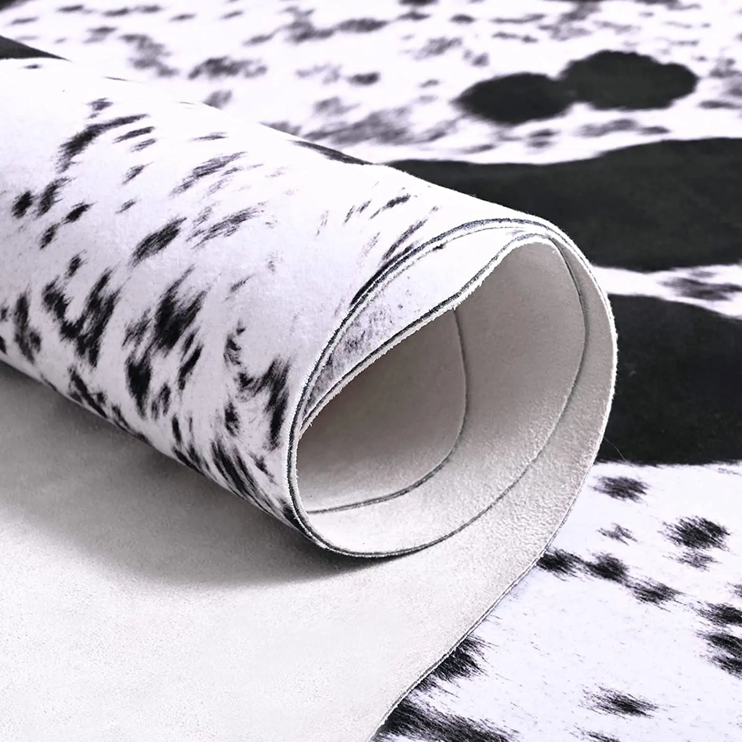 American Style Animal Print Faux Fur Cowhide Rug for Bedroom Living Room Carpet Home Decoration Floor Mats