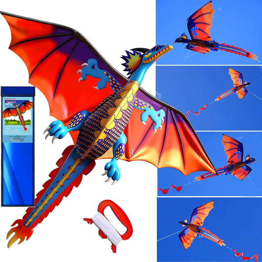 Classic Dragon Kite For Beginners And Adults Easy To Fly 63 Inch Single Line