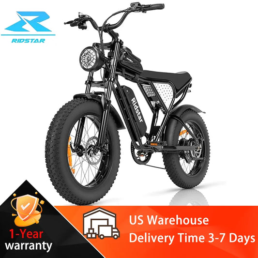 Ridstar Q20 Lite Electric Bike 1200W 48V 15Ah Fat Tire