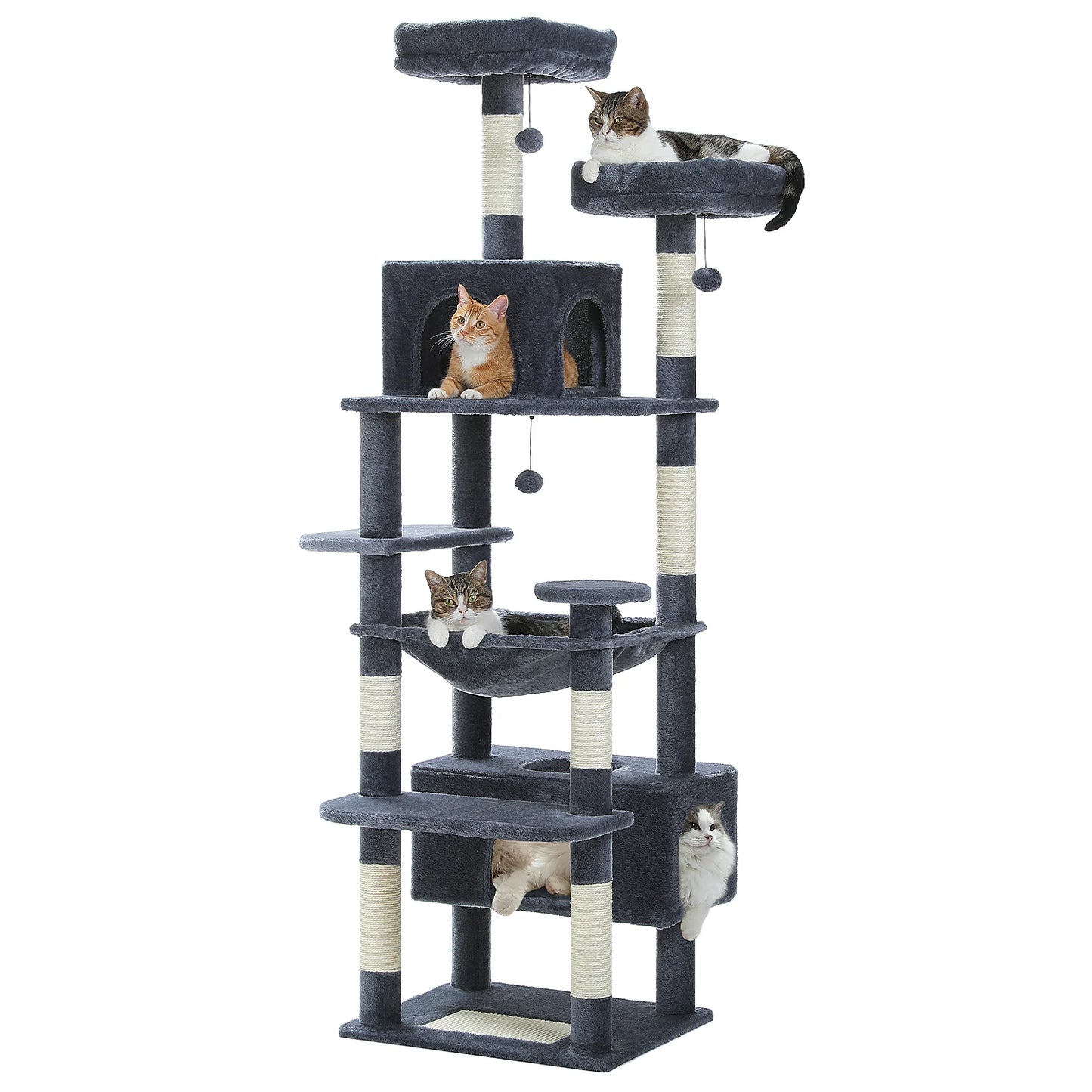 Large Cat Tree Tower Indoor Cats With Sisal Posts Hammock