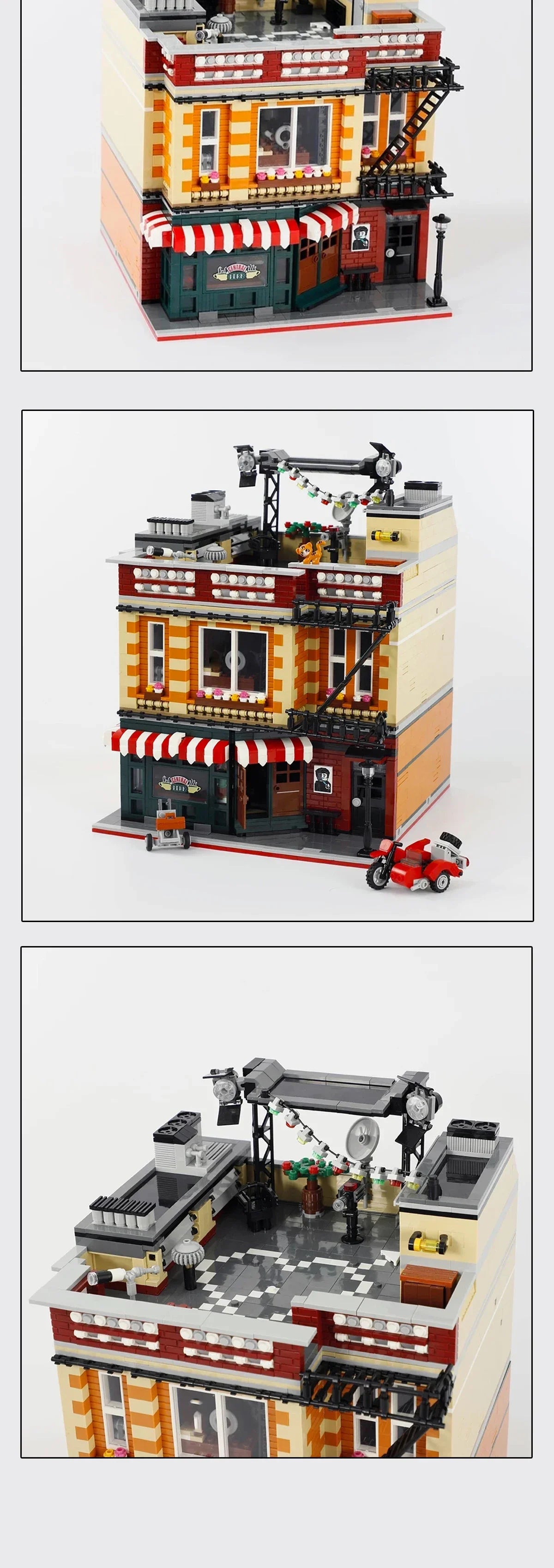 Big Bang Modular City Building Block Set Street View Coffee Shop 4335 Pieces