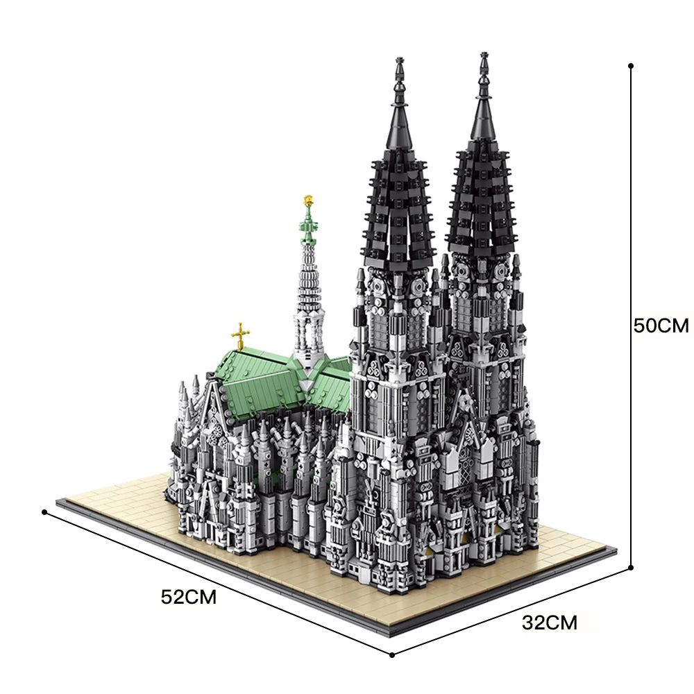 Cologne Cathedral Building Blocks Gothic Church Architecture Kit For Adults