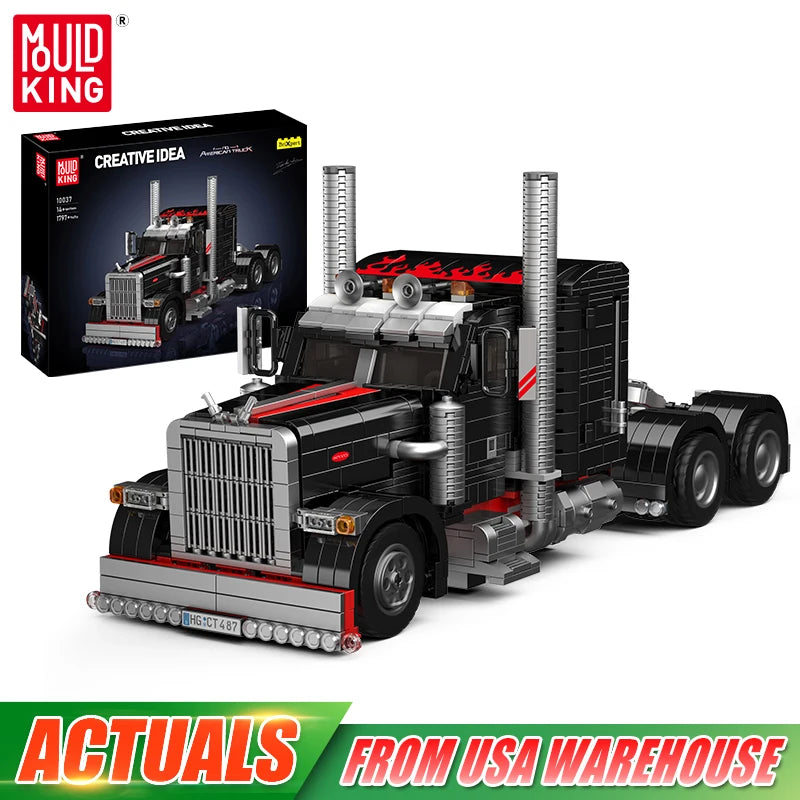 Mould King 10037 The American Truck Building Block Set Compatible With Lego