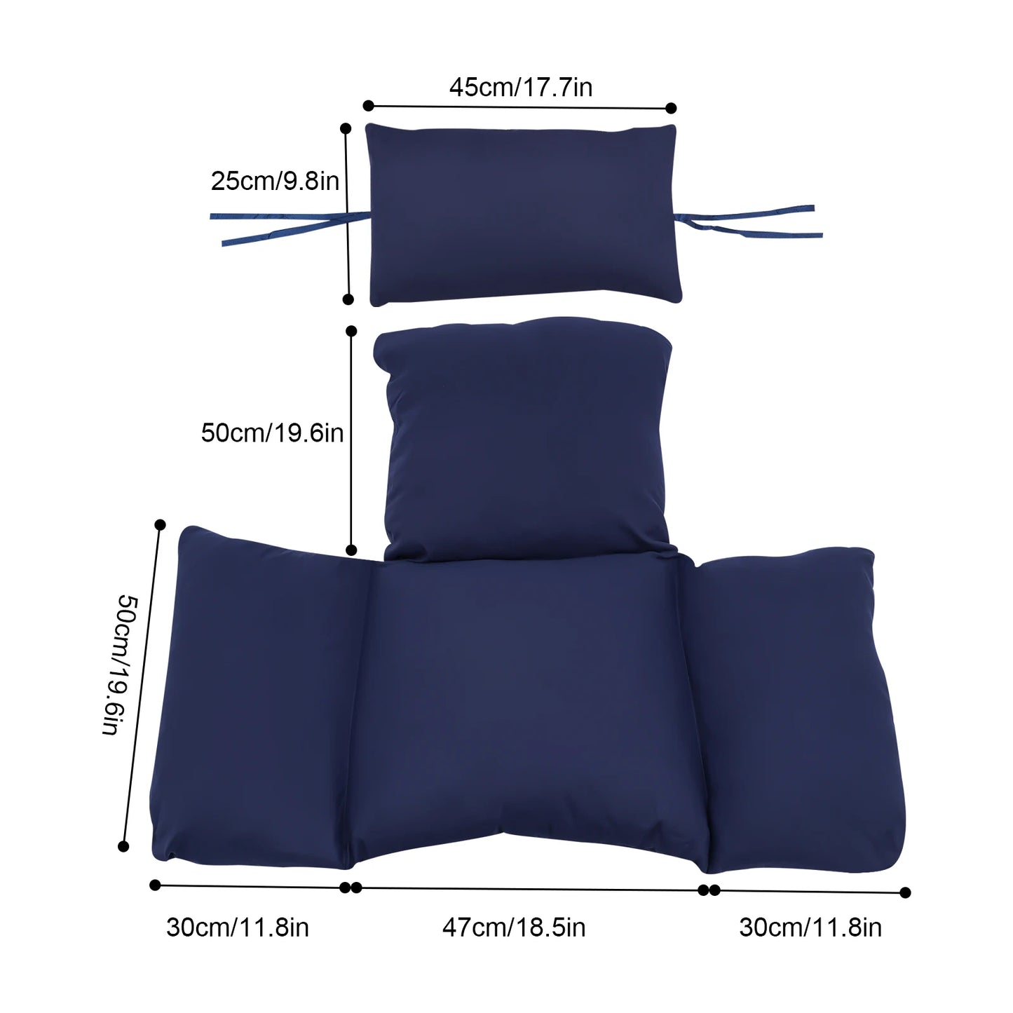 Solid Color Hanging Swing Egg Chair Cushion Durable Sofa Cushion Hanging Basket Swing Cushion Removable and Washable