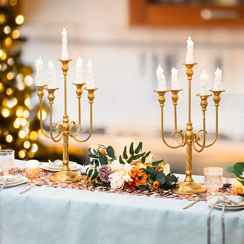 5 Iron Candle Holders For Weddings And Banquets Decor