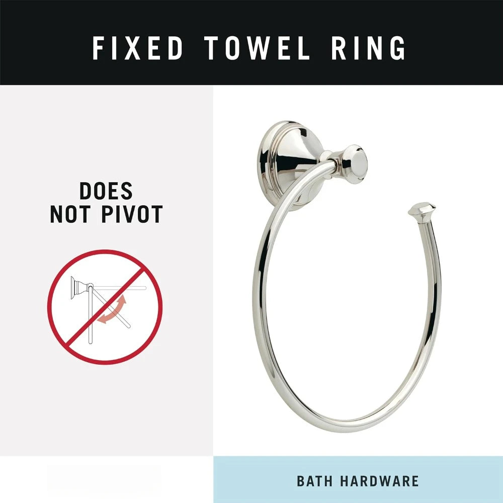 Bathroom Style Polished Nickel Towel Ring For Modern Baths