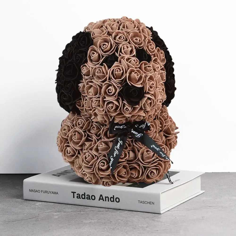 25cm Teddy Rose Dog Artificial Flower Home Decor Valentines
