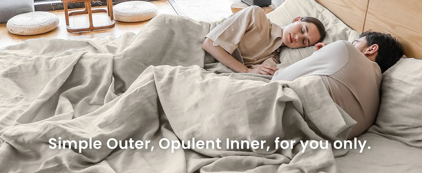 Simple Opulence 3 4 Piece Bed Linen Sheet Set French Flax