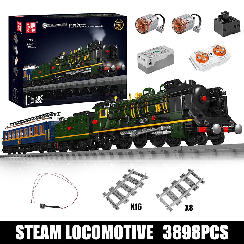 Mould King 12025 Motorized SNCF 231 Steam Locomotive Building Block Set