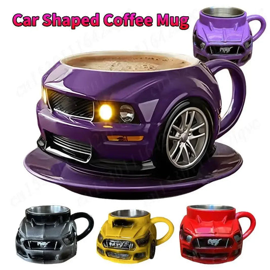 Car Shaped Stainless Steel Coffee Mug For Car Lovers