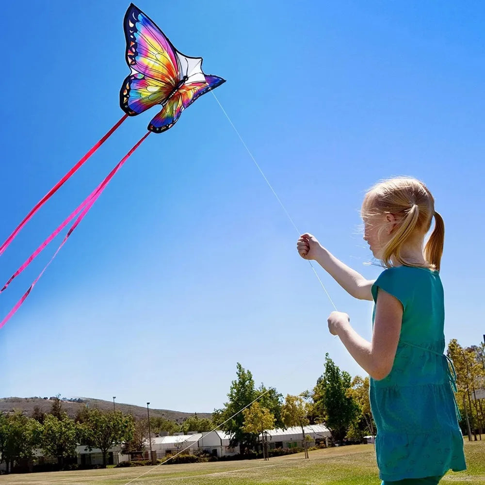 Butterfly Kite For All Ages 55x28 Inch Easy Fly Beginner With 300ft Line