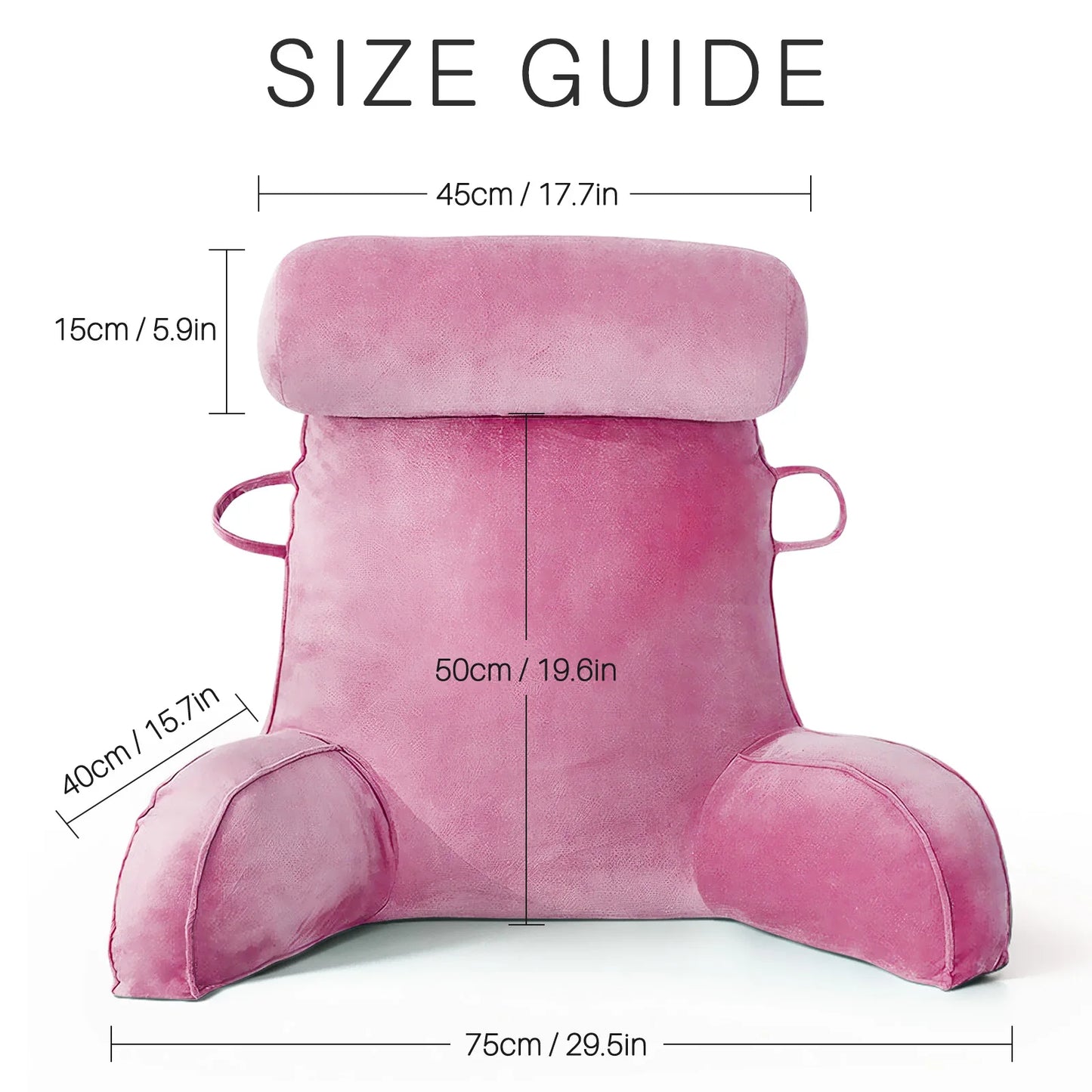 Headboard Pillow Triangle Cushion Large Bolster Backrest Support Wedge Sleeping Pillow for Bed