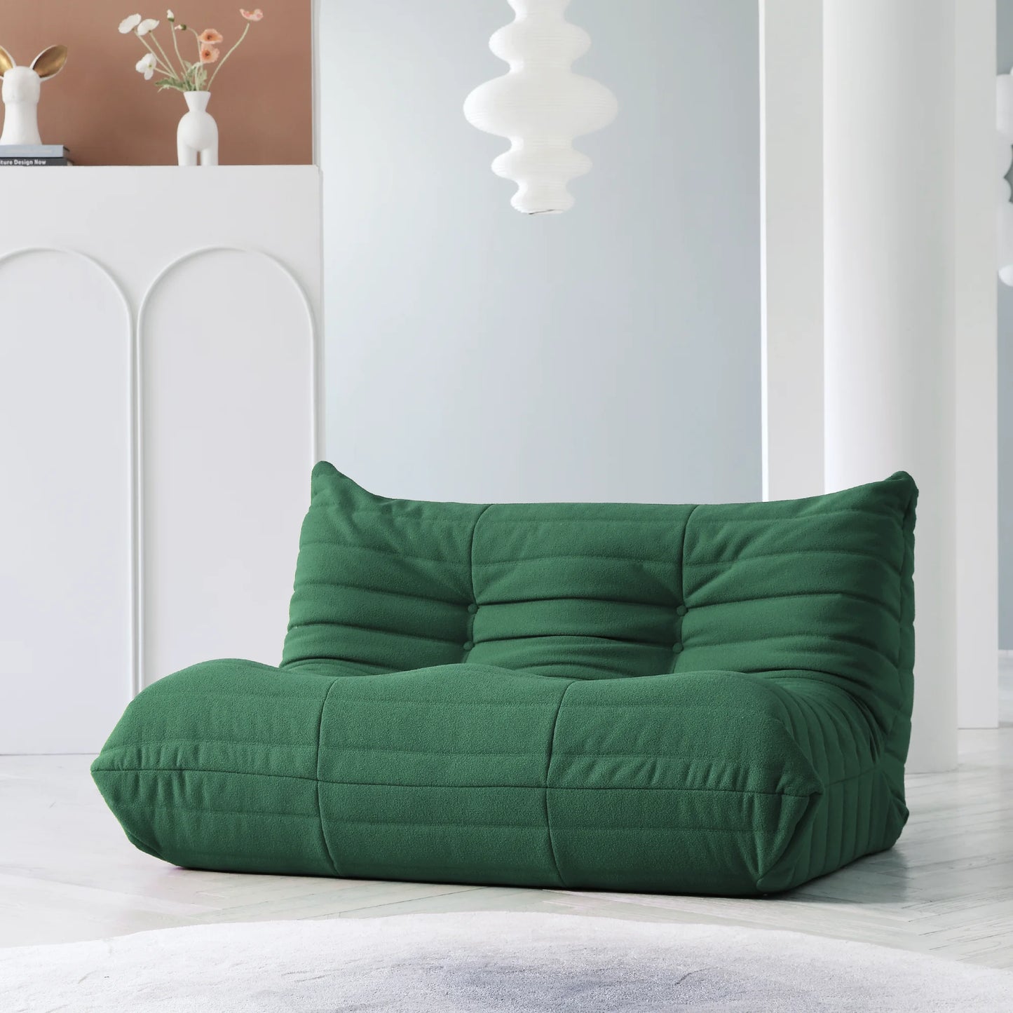 Velvet Teddy Bean Bag Sofa Floor Lounge Chair Foam Filled