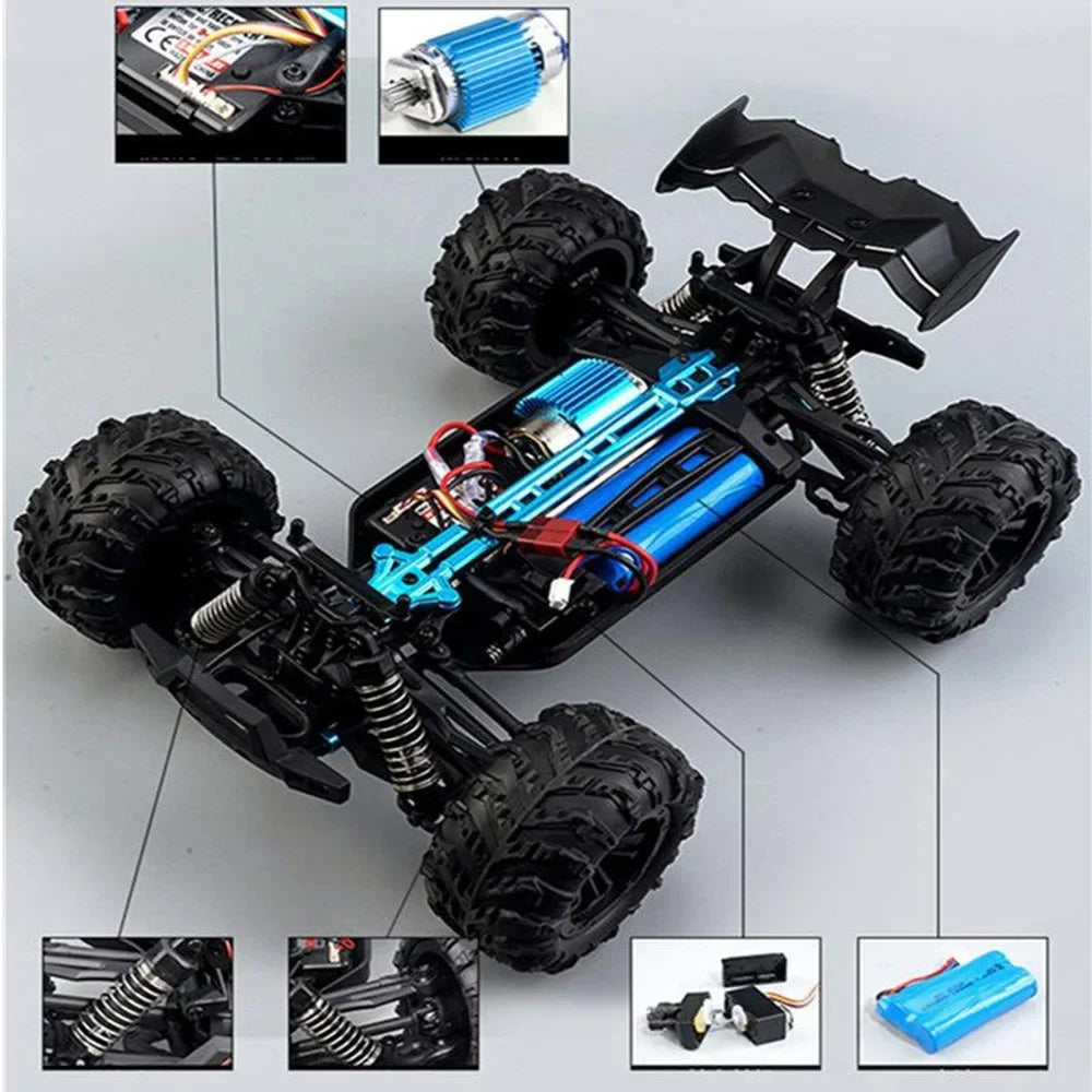 WLtoys 1to16 Scale Large RC Car 50kmh 4WD Monster Truck Toy