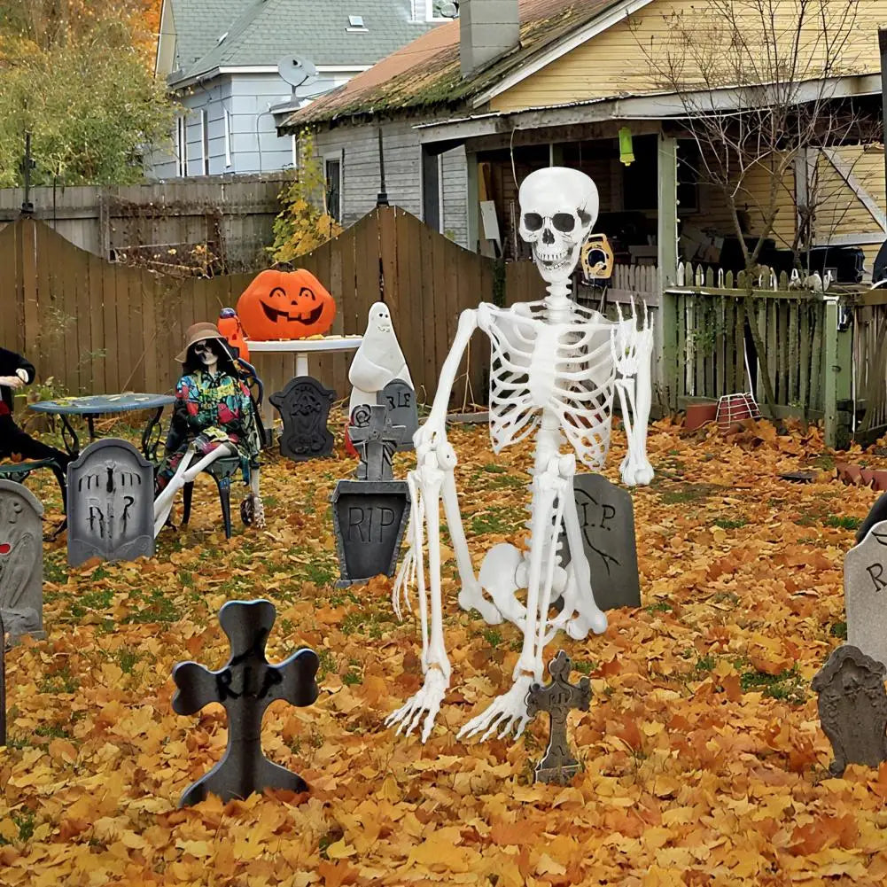 2.4m Posable Halloween Skeleton Haunted House Decor Gift