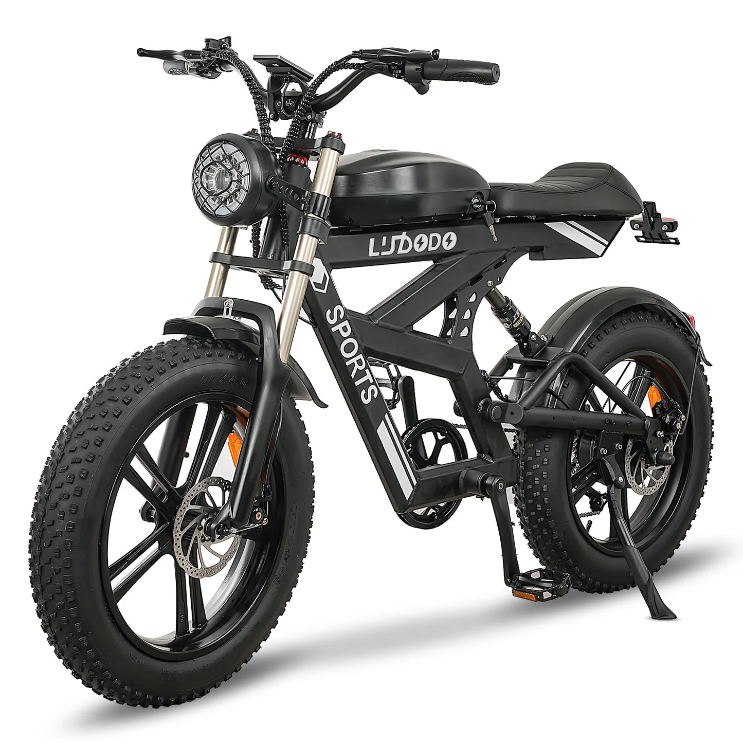 AK2 Electric Bicycle Motorcycle 750W Motor 75 Miles Snow Electric Bike 48V 840Wh Battery Shimano 7 Speed 20 Inch Fat Tire E Bike