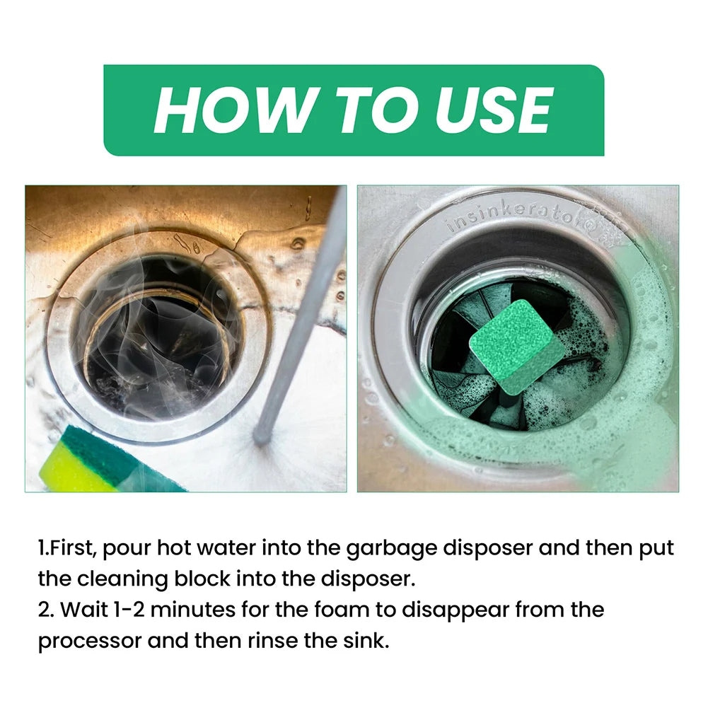 Garbage Disposal Cleaner Deodorizer Tablets Kitchen Sink