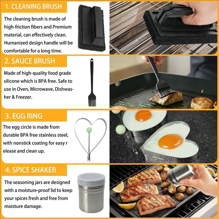 Griddle Accessories Kit For Flat Top Grills Blackstone Camp Chef Spatula Set