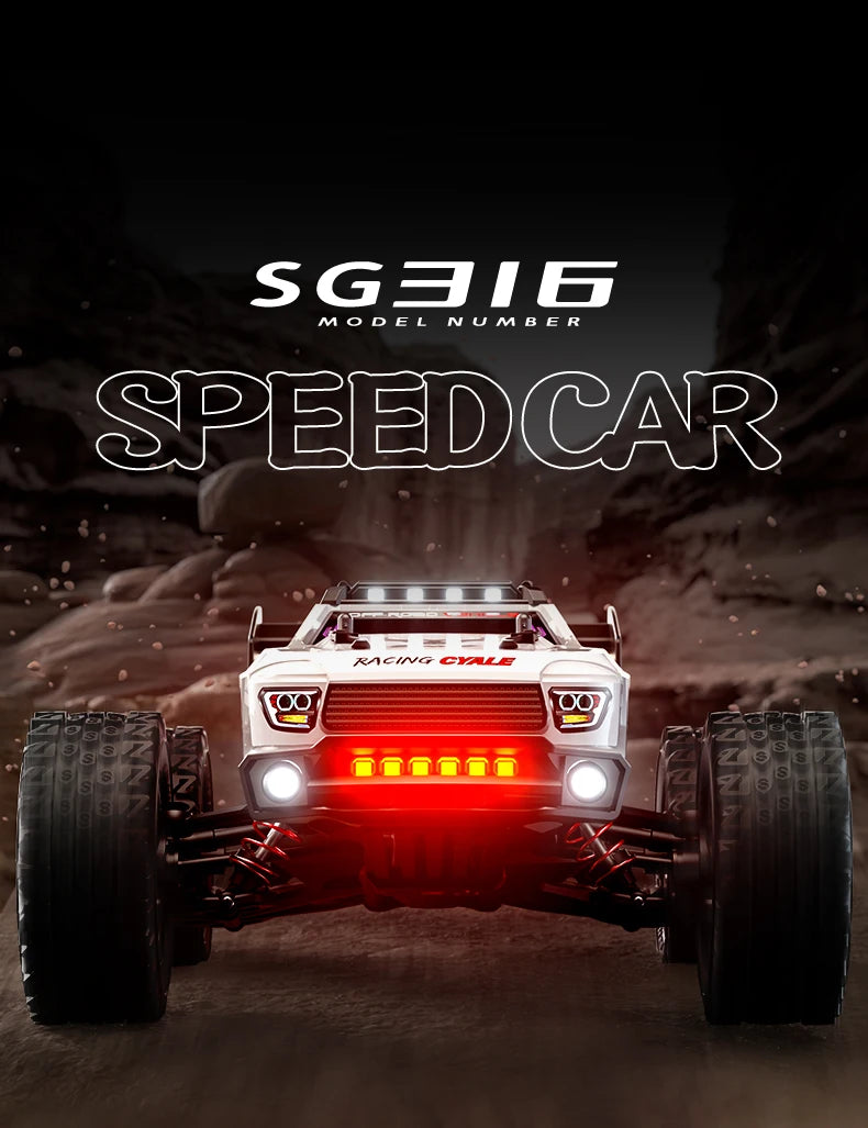 SG116 MAX 1 To 16 High Speed Drift RC Car 4WD Brushless Off Road Monster Truck