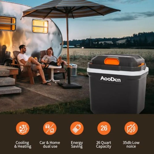 26 Quart Thermoelectric Car Cooler and Warmer 12V DC for Travel and Camping